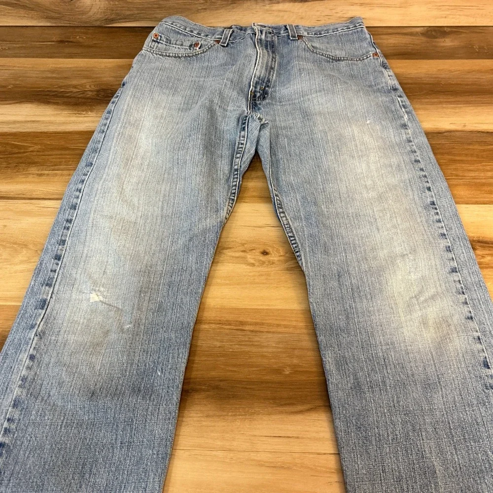Vintage Levi's 505 Jeans Mens 34x32 Straight Light Washed Out Distressed Y2K USA